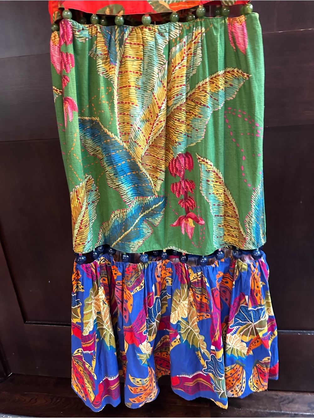 FARM Rio Red & Green Tropical Parrot Maxi Dress - Picture 3 of 7